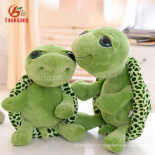 De noël en gros coréen mignonne gros yeux vert en peluche tortues d&#39;animaux de mer poupée longue jambe Mini Soft Turtle jouets en peluche